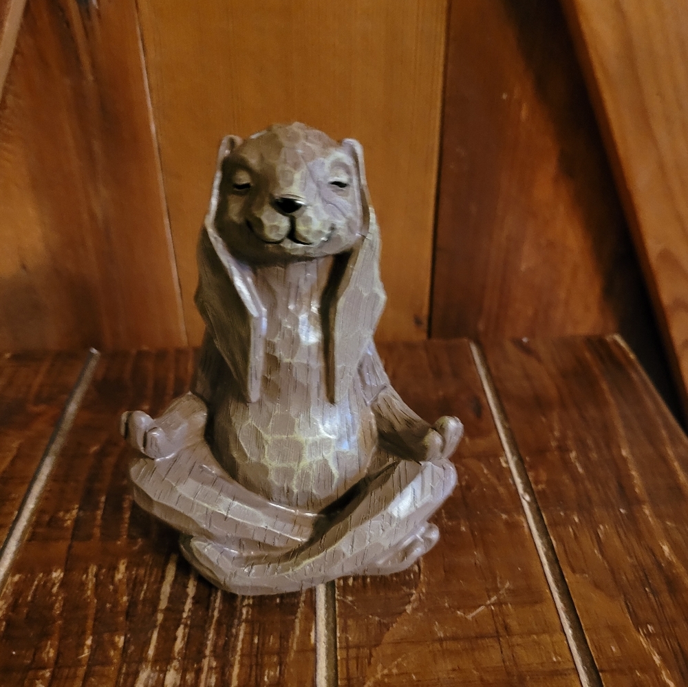 Meditating Zen Resin Rabbit Figurine